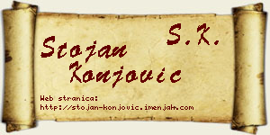 Stojan Konjović vizit kartica